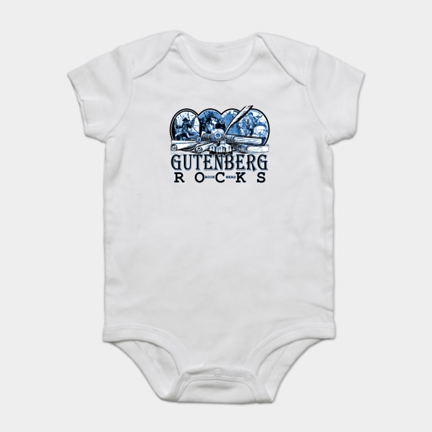 The Ultimate Book Nerd Tee - Gutenberg Rocks Baby Bodysuit by Joaddo